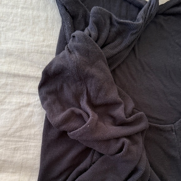 Carly Jean Los Angeles Double Lined Soft Ribbed Tank Top Black or Cream - Picture 13 of 13